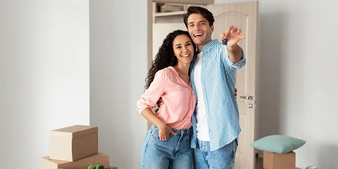 A couple getting mortgage advice