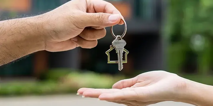 House keys on a table